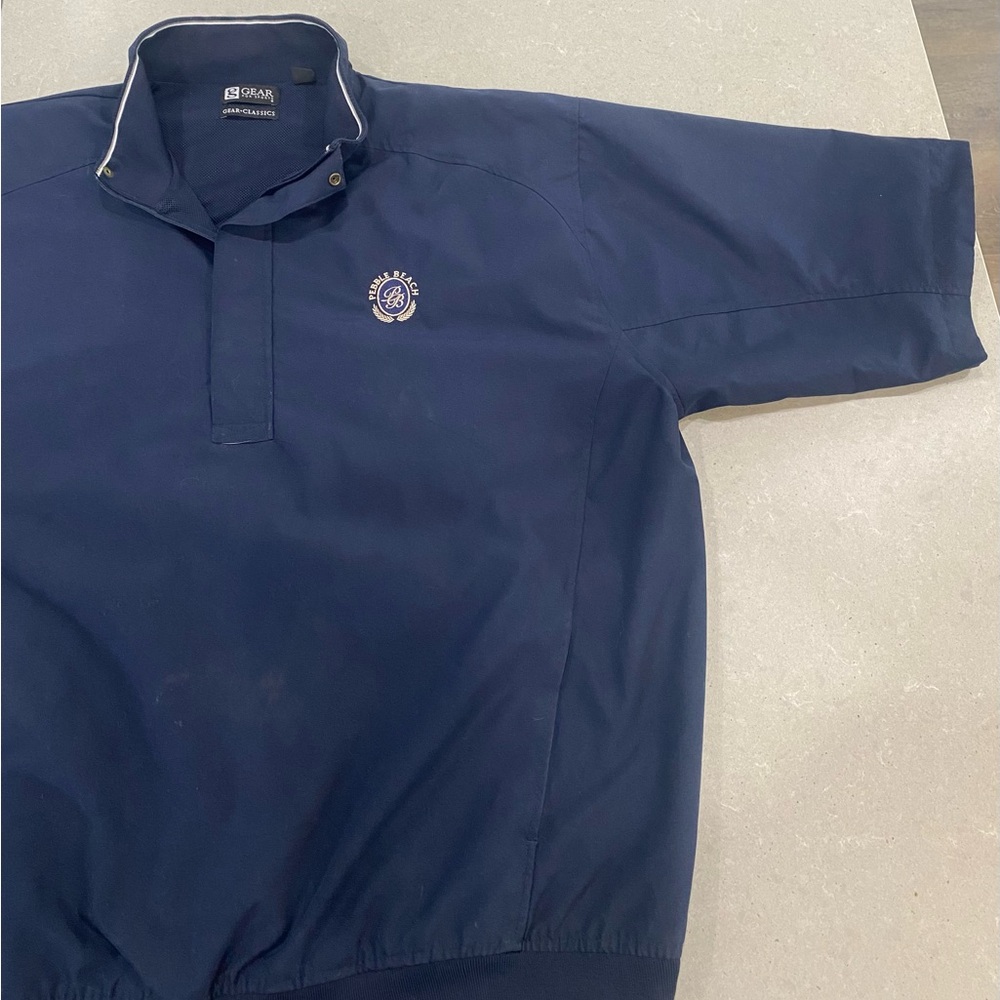 Pebble Beach Golf short sleeve Navy Jacket for Men’s XL.